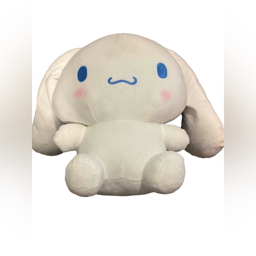 Sanrio Cinnamoroll Plush Backpack 13” White Blue Straps Zipper Pocket